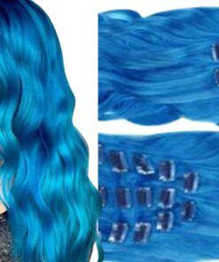 blue hair in extension long body wave 2