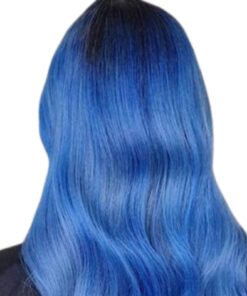 blue hair in extension long body wave 4