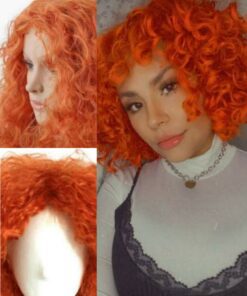 clip in extensions for short hair orange curly2