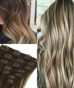 clip in hair extension blonde long straight2