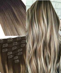 clip in hair extension blonde long straight3