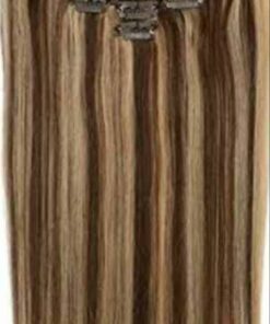 clip in hair extension blonde long straight4