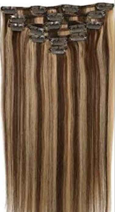 clip in hair extension blonde -long-straight(4)