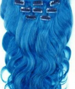 clip in hair extensions for thin hair blue wavy4