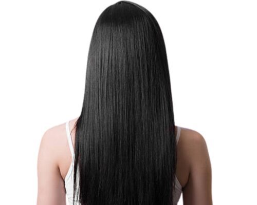 clip in natural human hair extension-long black straight 4