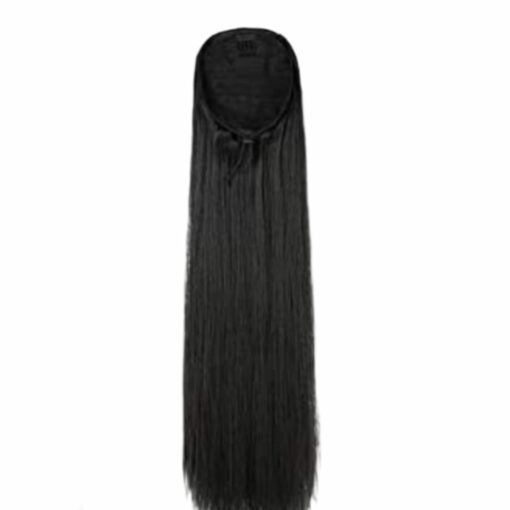 clip in ponytail extension-black straight4