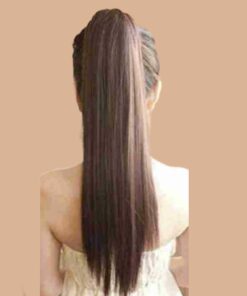 clip in ponytail extension brown straight4