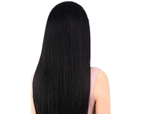 halo clip in hair extension-black long straight 4