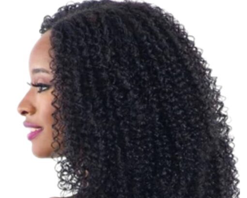 kinky curly clip in hair extension black 4