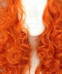 long clip in hair extensions orange curly4