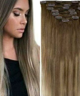 ombre clip in hair extensions-long straight(1)