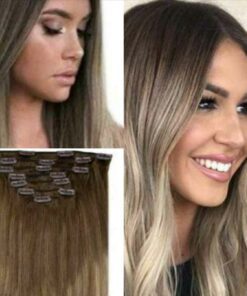 ombre clip in hair extensions long straight2