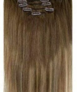 ombre clip in hair extensions long straight4
