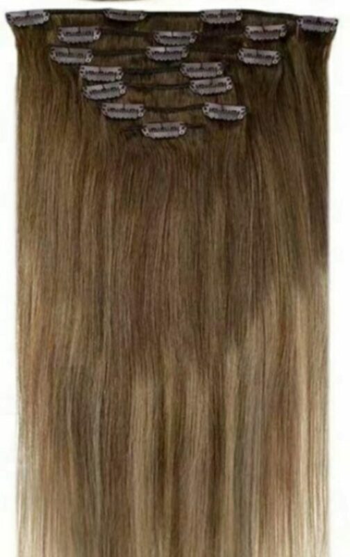 ombre clip in hair extensions-long straight(4)