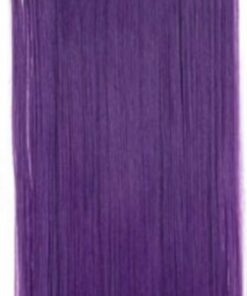 purple clip in hair extensions long straight4