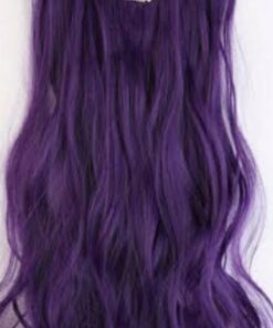 remy hair extensions clip in purple long wavy4