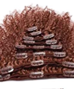 short clip in hair extension curly brown 4
