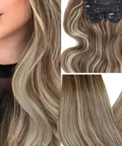 12 inch clip in hair extensions ombre wavy long 2