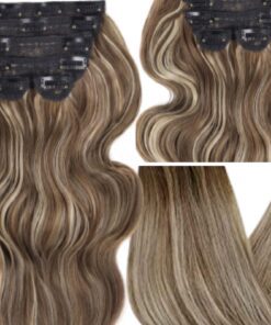 12 inch clip in hair extensions ombre wavy long 3