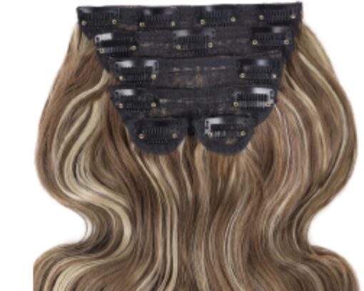 12 inch clip in hair extensions ombre wavy long 4