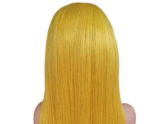 16 inch clip in hair extensions-yellow long straight 4