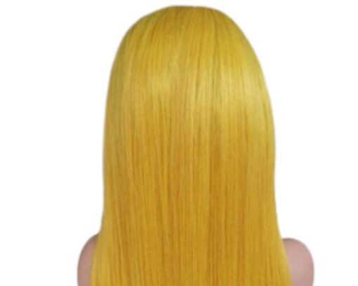 16 inch clip in hair extensions yellow long straight 4