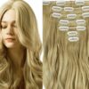 18 inch clip in hair extension blonde body wave long 1