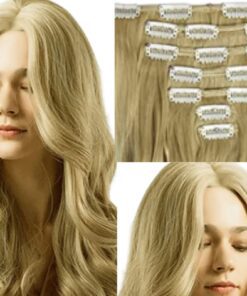 18 inch clip in hair extension blonde body wave long 2