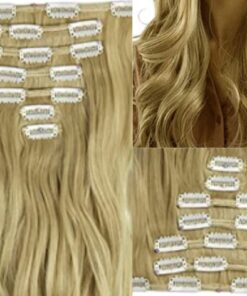 18 inch clip in hair extension blonde body wave long 3
