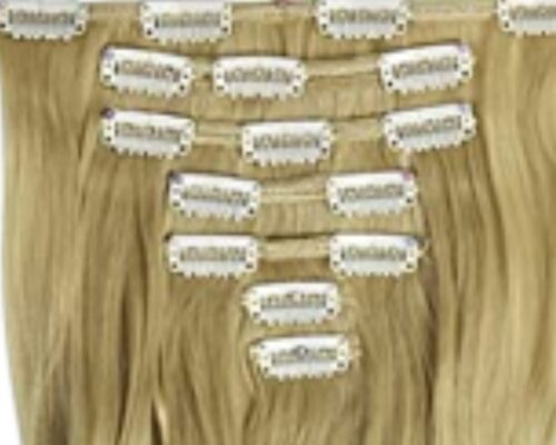18 inch clip in hair extension-blonde body wave long 4