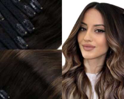 18 inch hair extensions-ombre wavy long 1237
