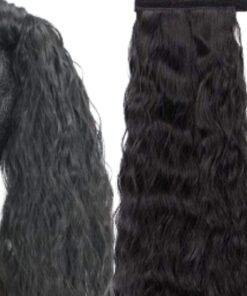 18 inch ponytail black curly long 4