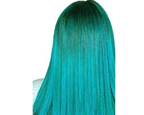 26 inch clip in hair extensions-green long straight 4