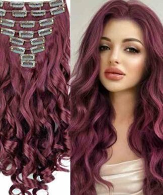 30 inch clip in hair extensions-burgundy long(1)