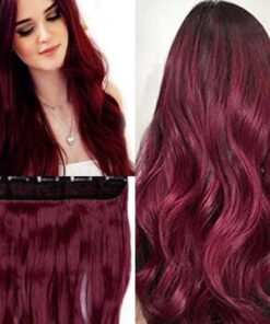 4c clip in hair extensions burgundy long wavy3