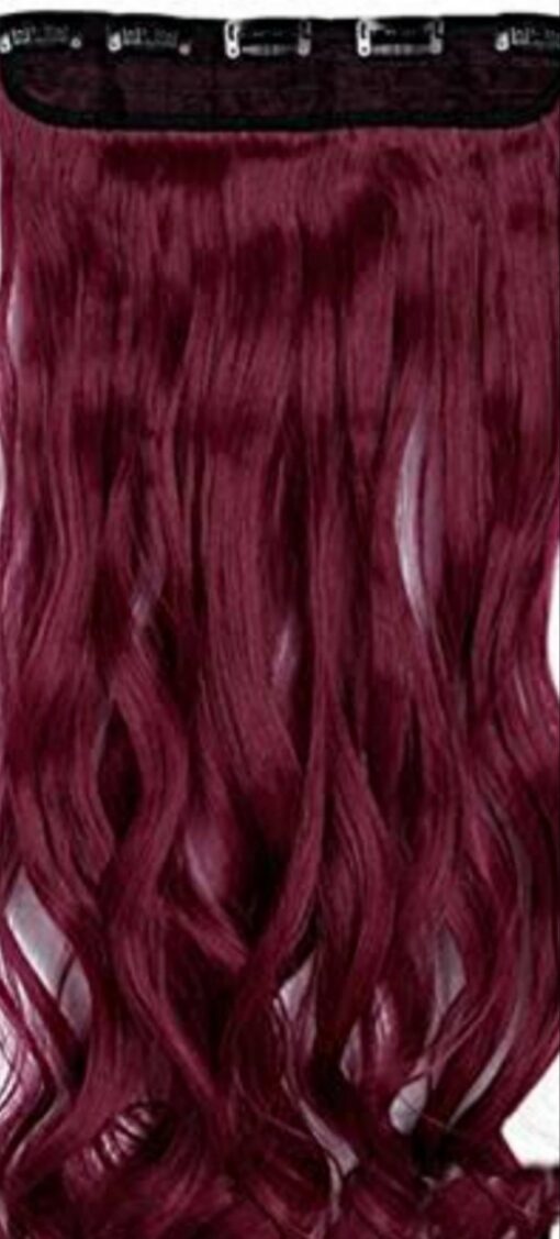 4c clip in hair extensions-burgundy long wavy(4)