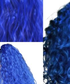 4c ponytail blue curly long 2