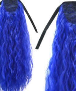 4c ponytail blue curly long 4