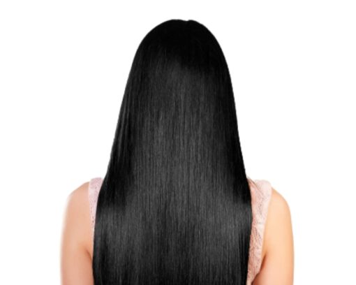 50 cm clip in extensions black long straight 4