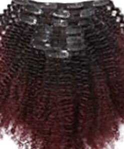 afro clip ins burgundy short 4