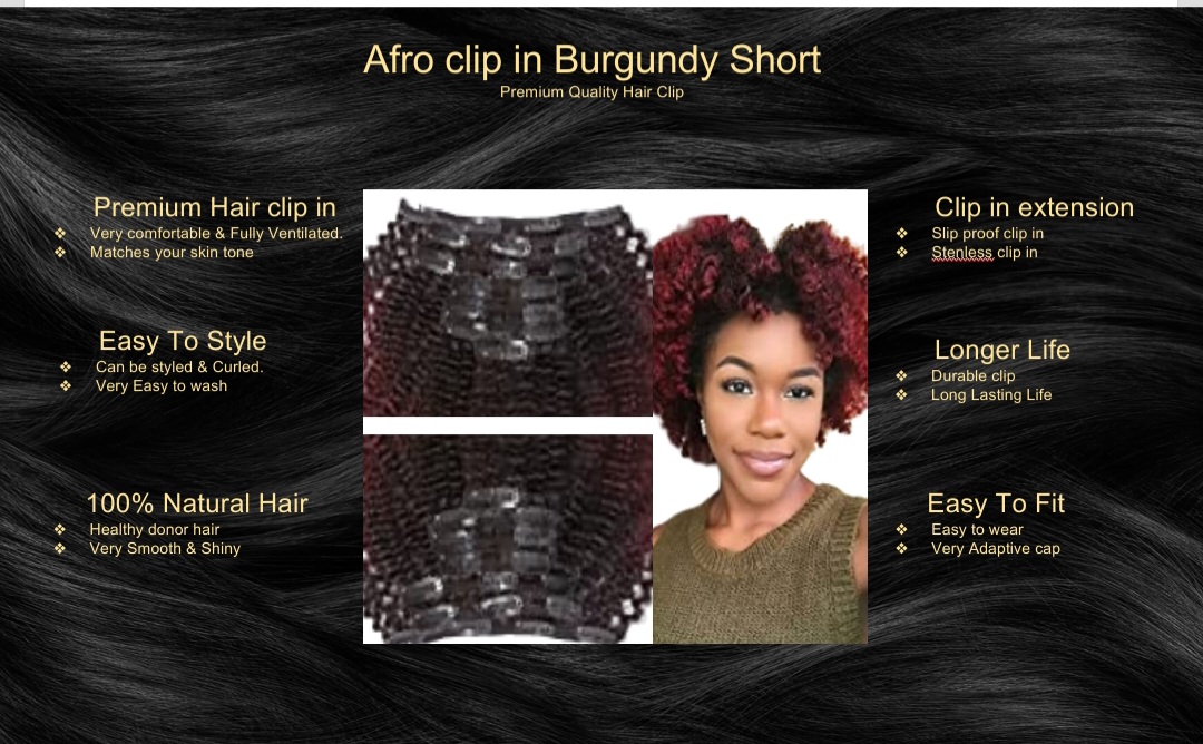 afro clip ins-burgundy short5