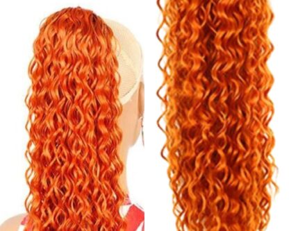 afro ponytail-orange long 4