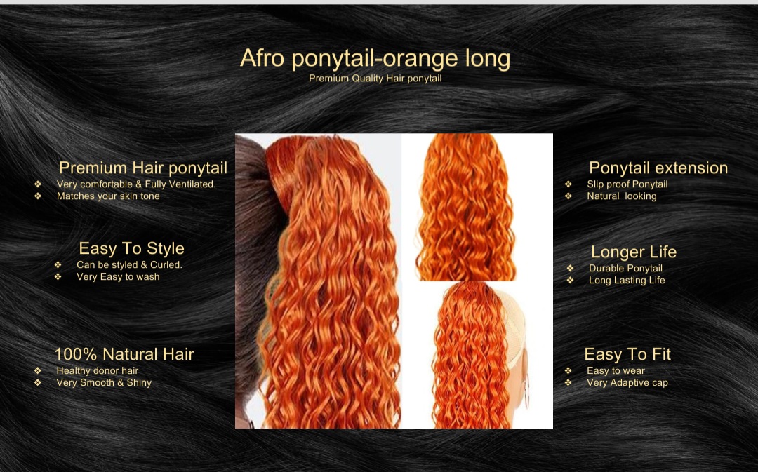 afro ponytail-orange long5