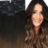 best clip in hair extension ombre curly long 1