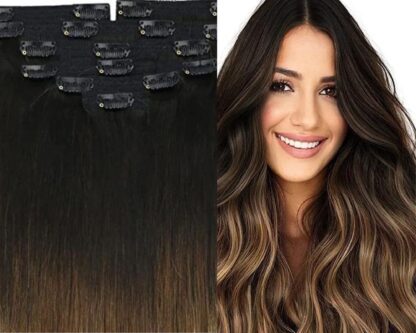 best clip in hair extension-ombre curly long 1