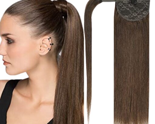 best ponytail extension brown long straight 1