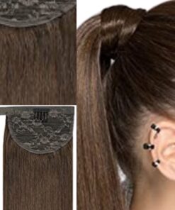 best ponytail extension brown long straight 2