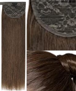 best ponytail extension brown long straight 3