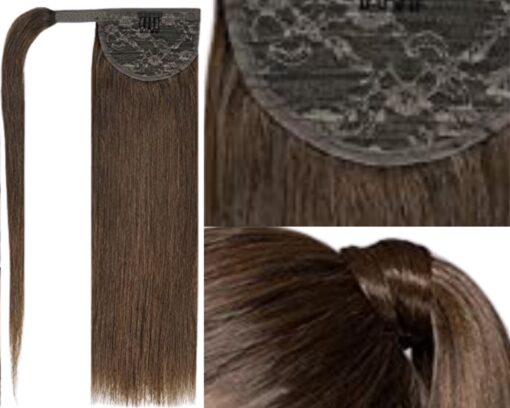 best ponytail extension brown long straight 3