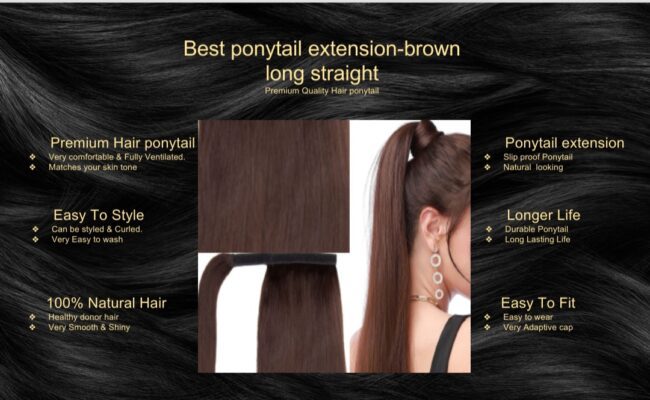 best ponytail extension brown long straight5 1